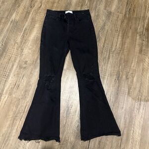 Elegant Black Flare Jeans for Women